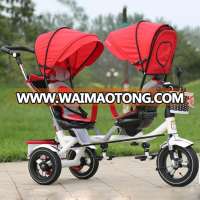 Hot selling Best Safety Cheap Price 360 Degree Rotation Twin Baby Tricycle For Children